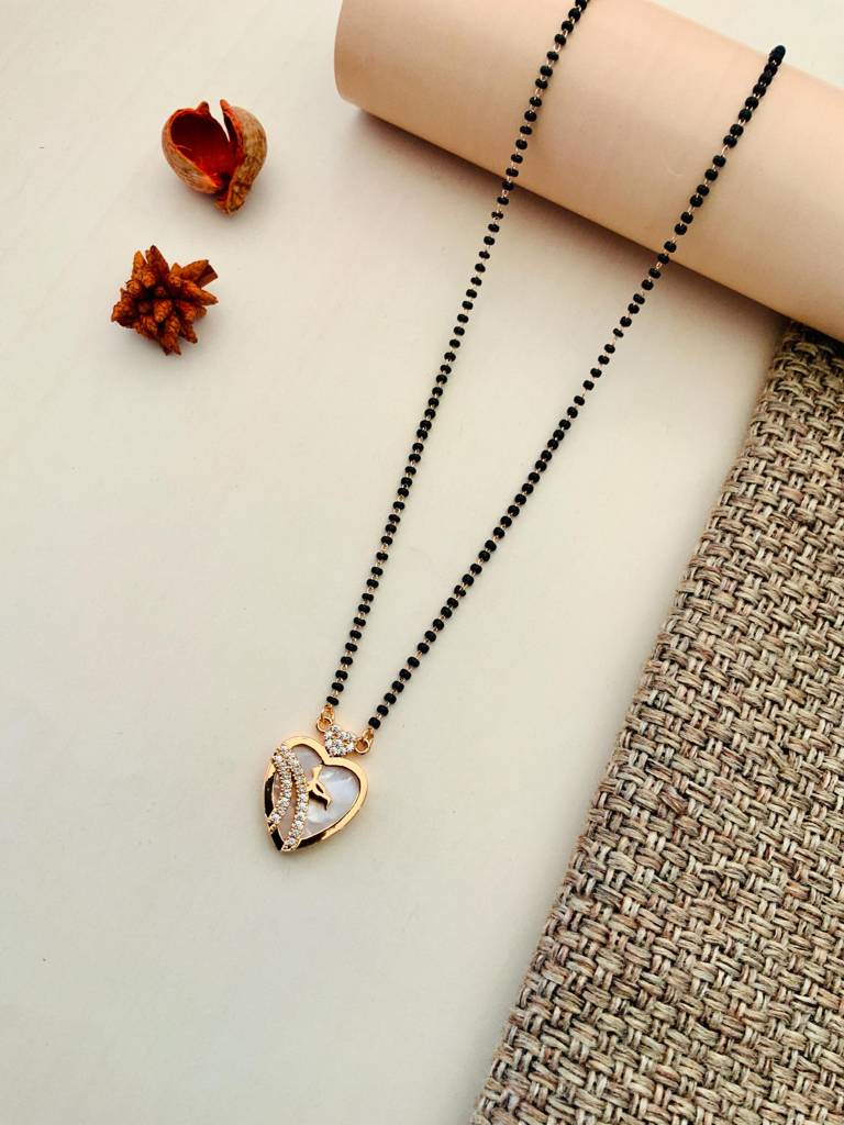 Rose Gold American Diamond Necklace For Women : RGMS18SRiva