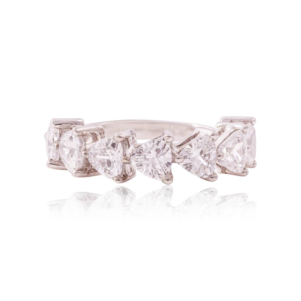 Trillion Shape Half Eternity Band : RGS-063-W