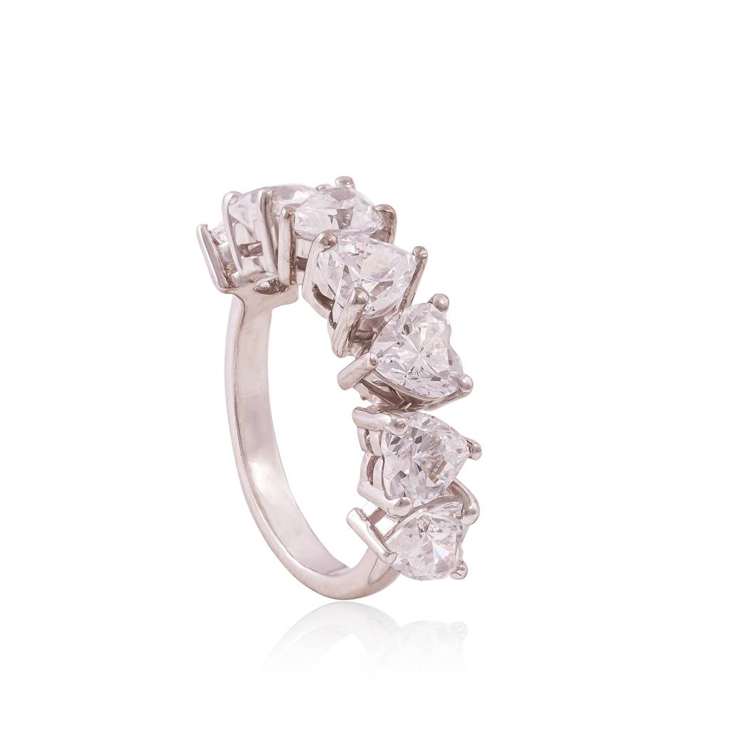 Pear Shape Half Eternity Band : RGS-064-W