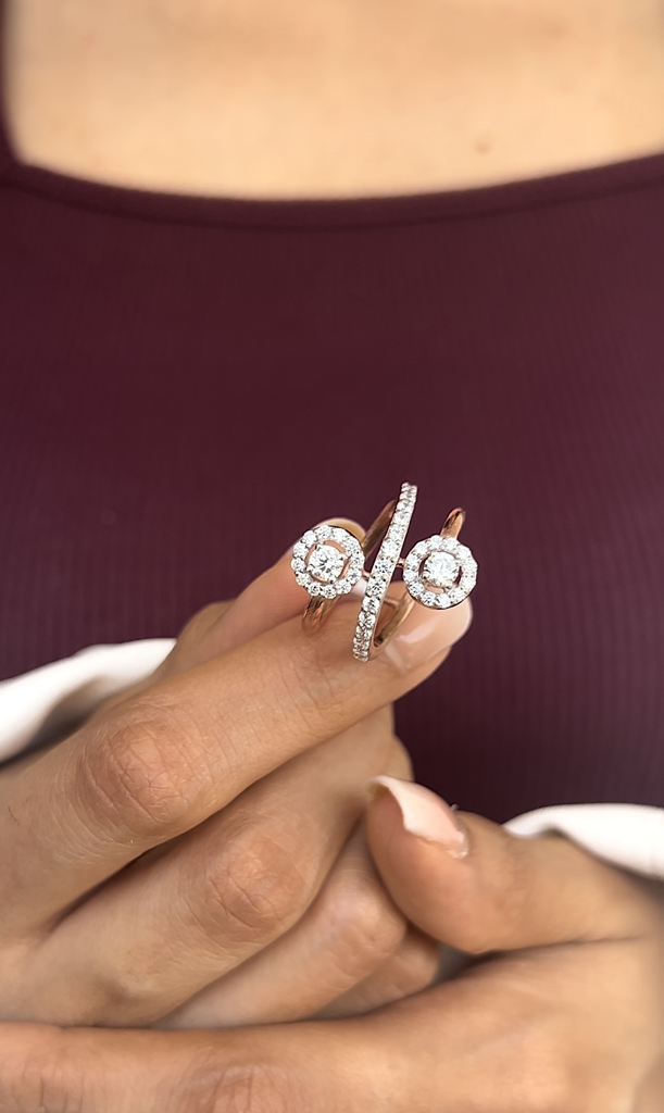 Gleaming Halo Ring : RGS-097-W