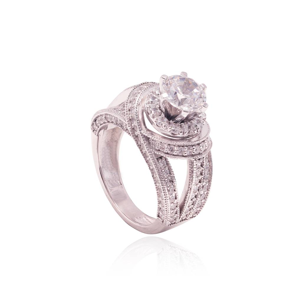 Meta Iris Solitaire Ring : RGS-109-W
