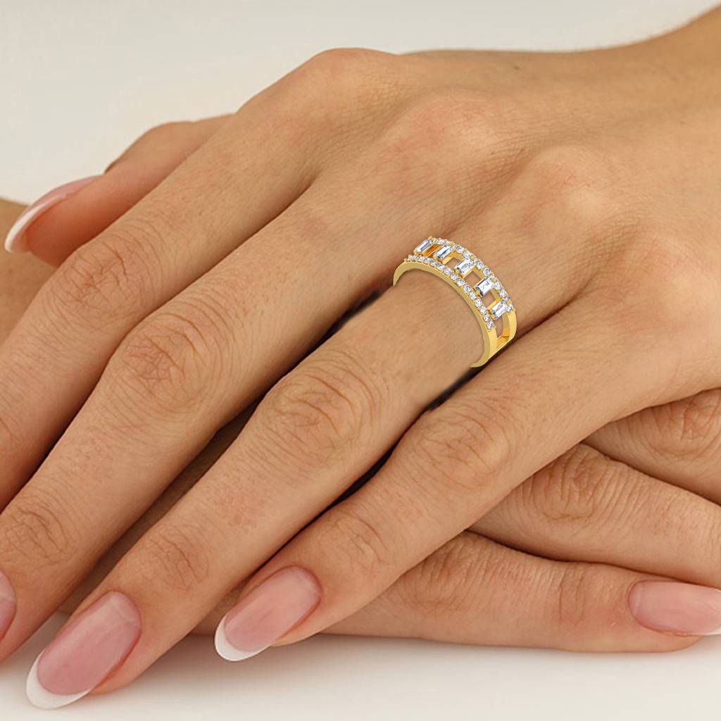 Diamond Baugette Band : RG_520_24