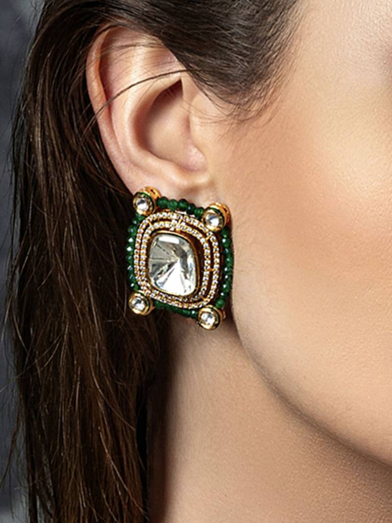 Polki Stud Earring : RJJER24JBRJA12