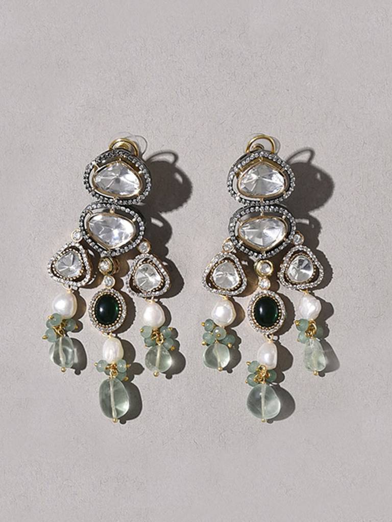 Fluoride & Polki Dangler Earring : RJJER24JBRJA6