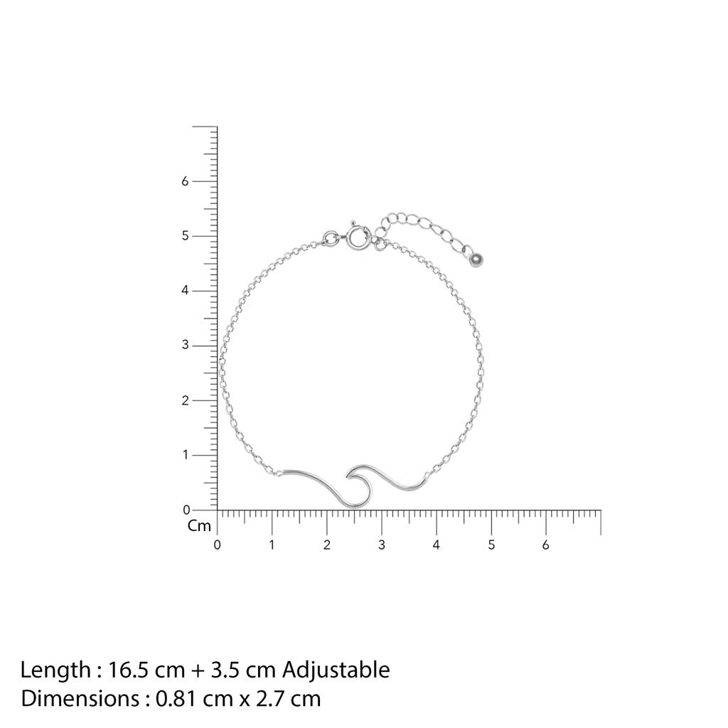 925 Sterling Silver Everlasting Minimalist Silver Bracelet : RJSPBR19