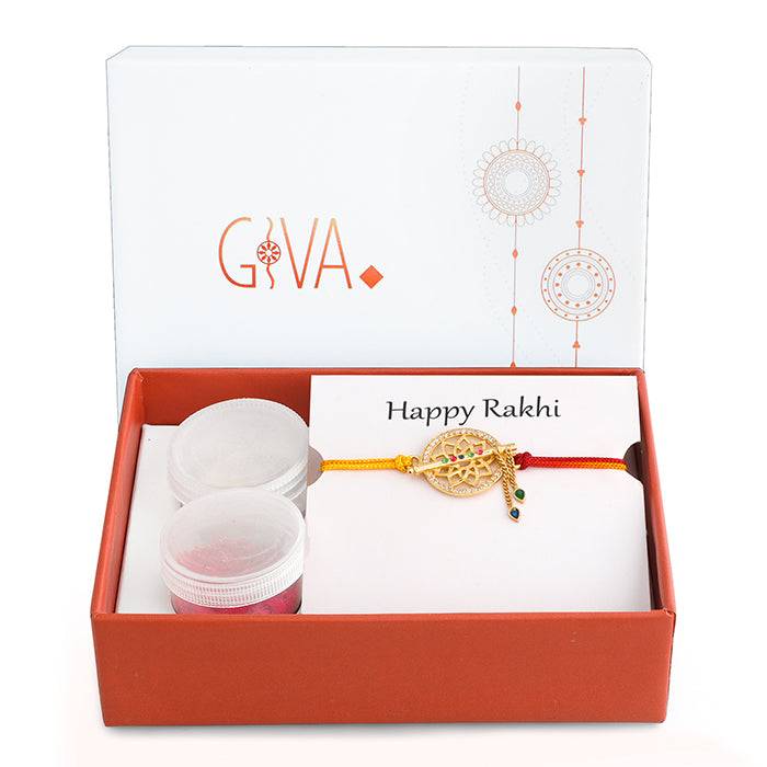 Golden Mandala Flute Rakhi : RK0111