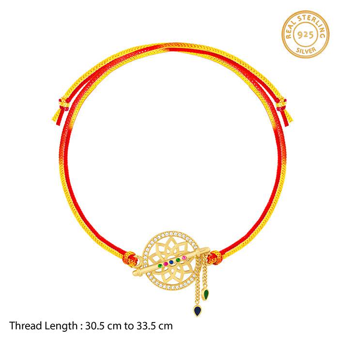 Golden Mandala Flute Rakhi : RK0111