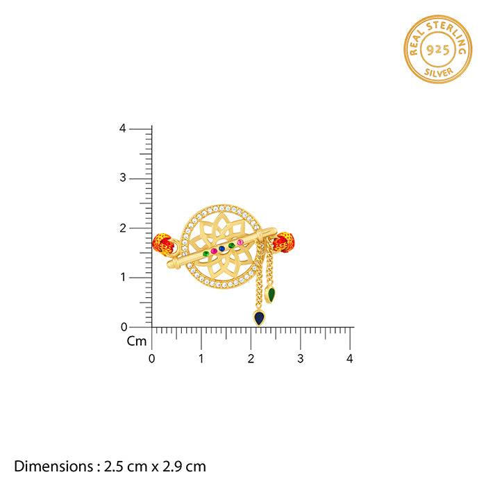 Golden Mandala Flute Rakhi : RK0111