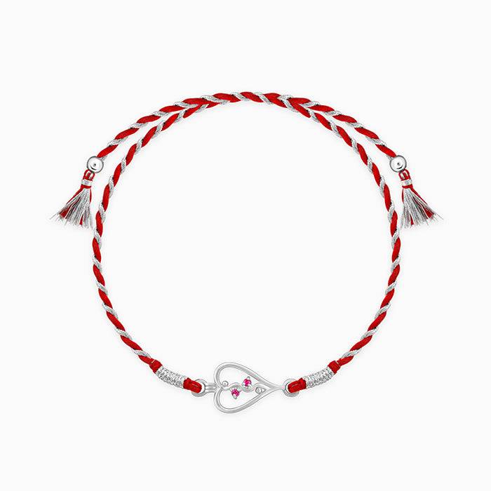 Silver Sibling Connection Rakhi : RK0130