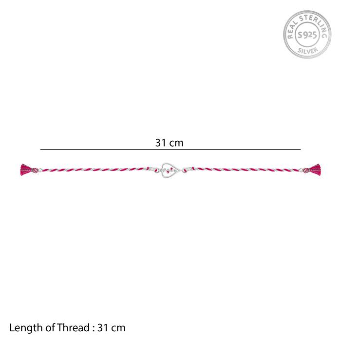 Silver Sibling Connection Rakhi : RK0130