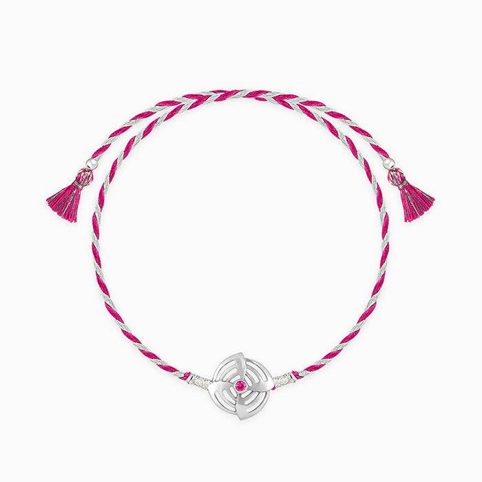Silver Elegant Circle Rakhi : RK0135