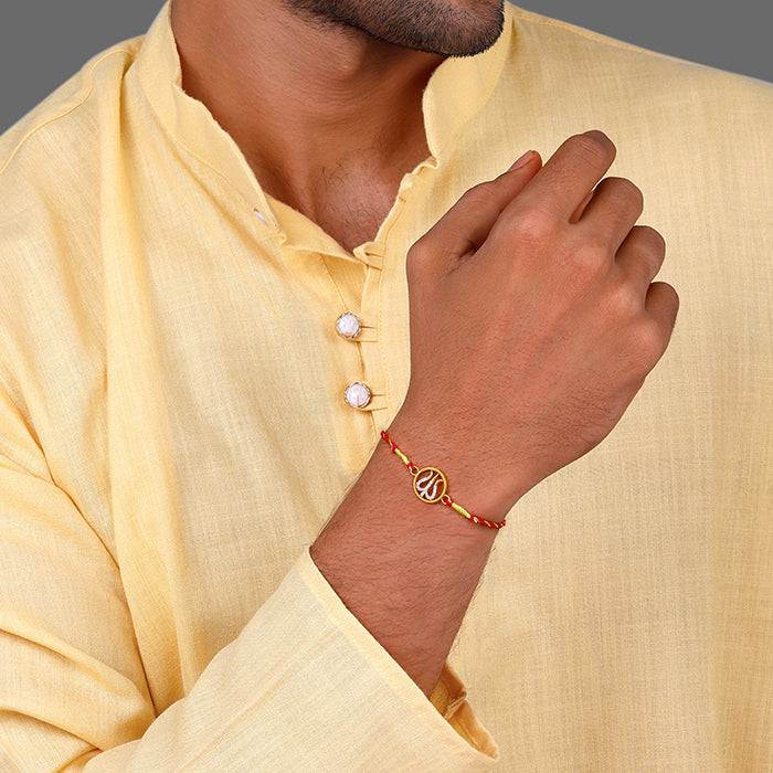 Golden Divine Trishula Rakhi : RK0150