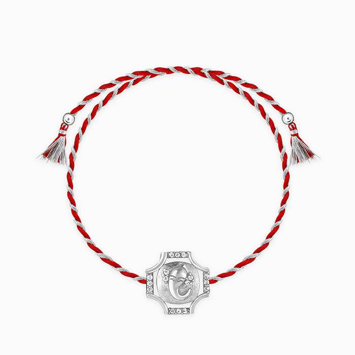 Silver Supreme Ganesha Rakhi : RK0191