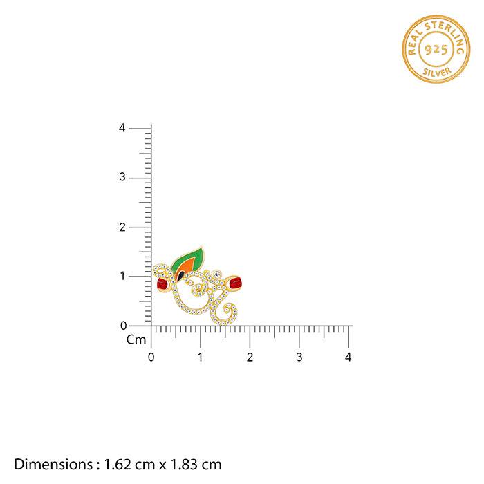 Golden Sparkling Om Rakhi : RK0197