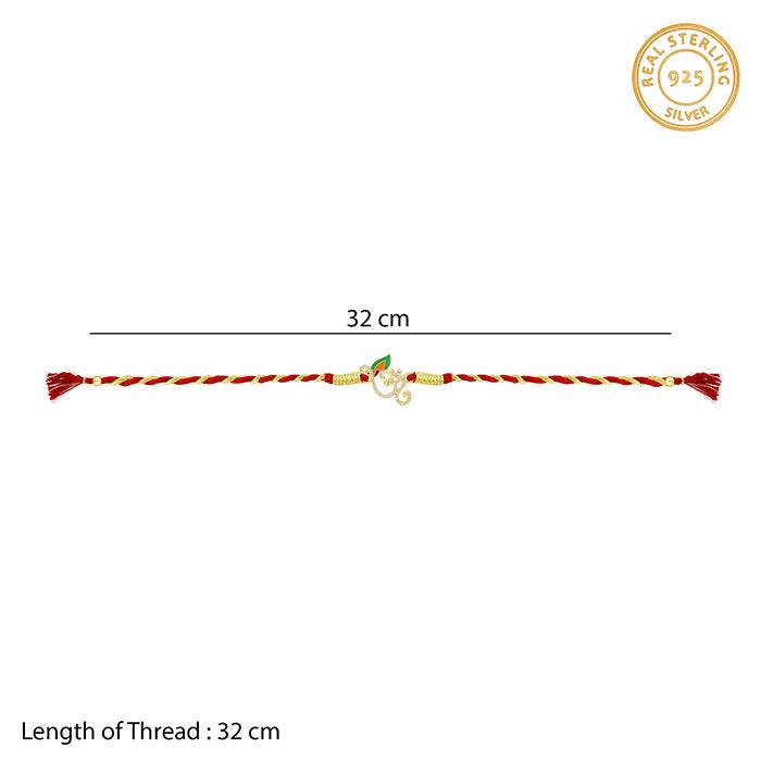 Golden Sparkling Om Rakhi : RK0197