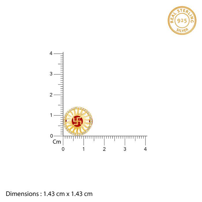 Golden Swastik Chakra Rakhi : RK0198