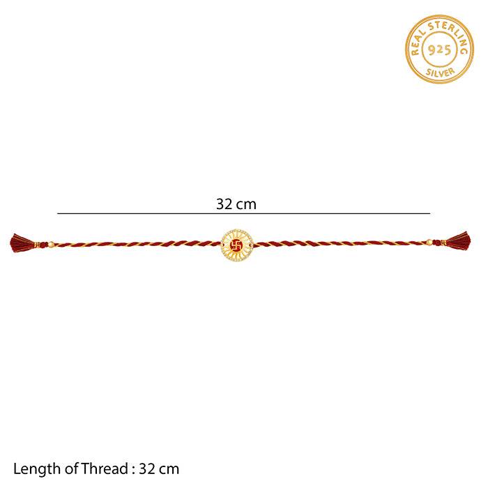 Golden Swastik Chakra Rakhi : RK0198