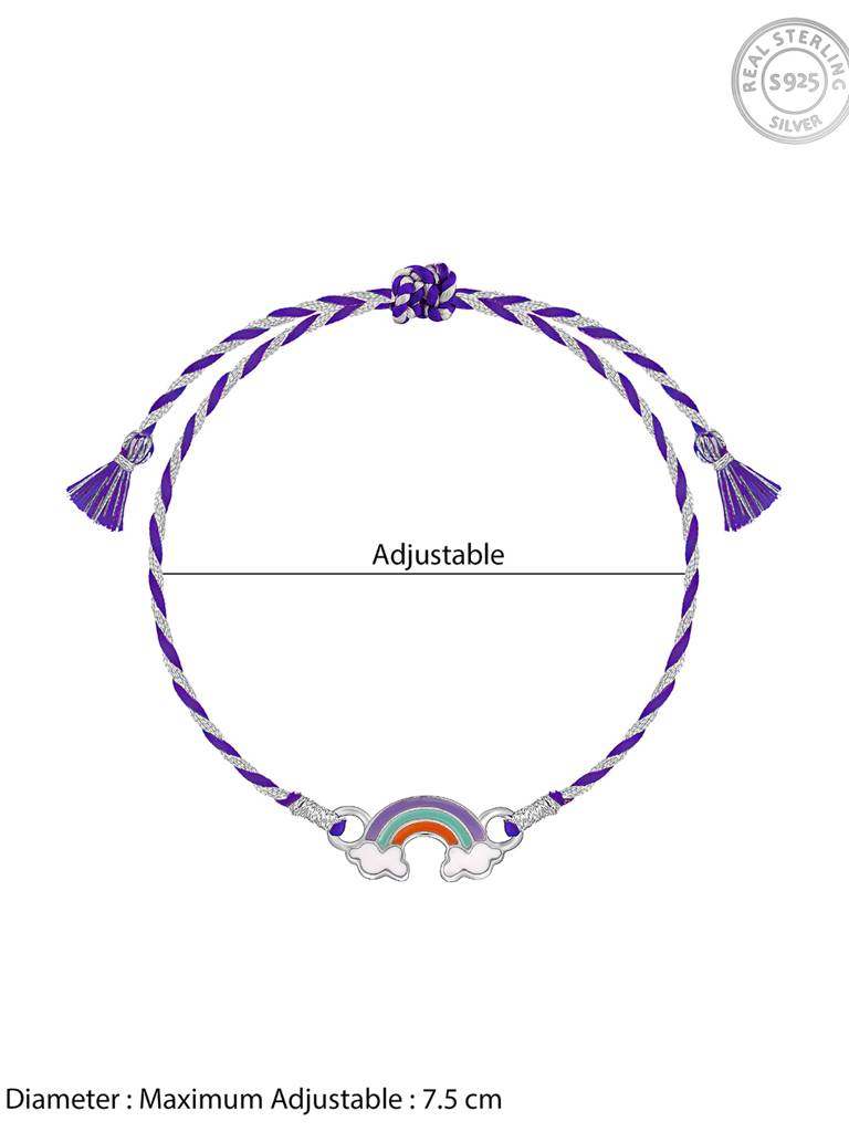 Giva Silver Colourful Rainbow Rakhi 
For Kids : RK0214