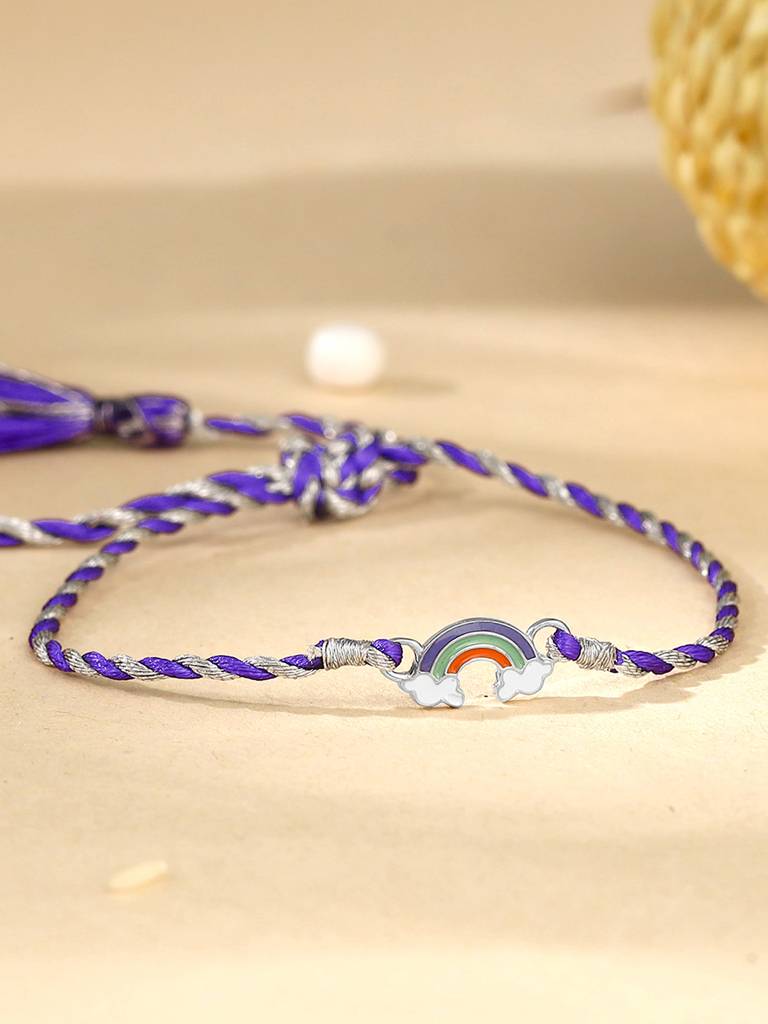 Giva Silver Colourful Rainbow Rakhi 
For Kids : RK0214