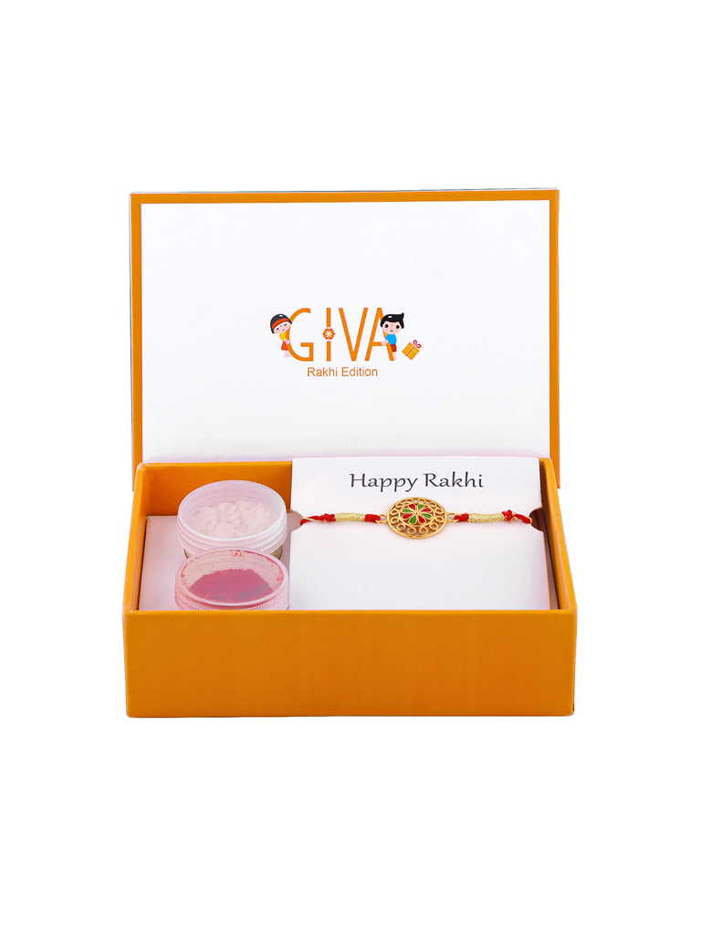 Giva Golden Floral Circle Rakhi | Giva Golden Floral Circle Rakhi · Eternz