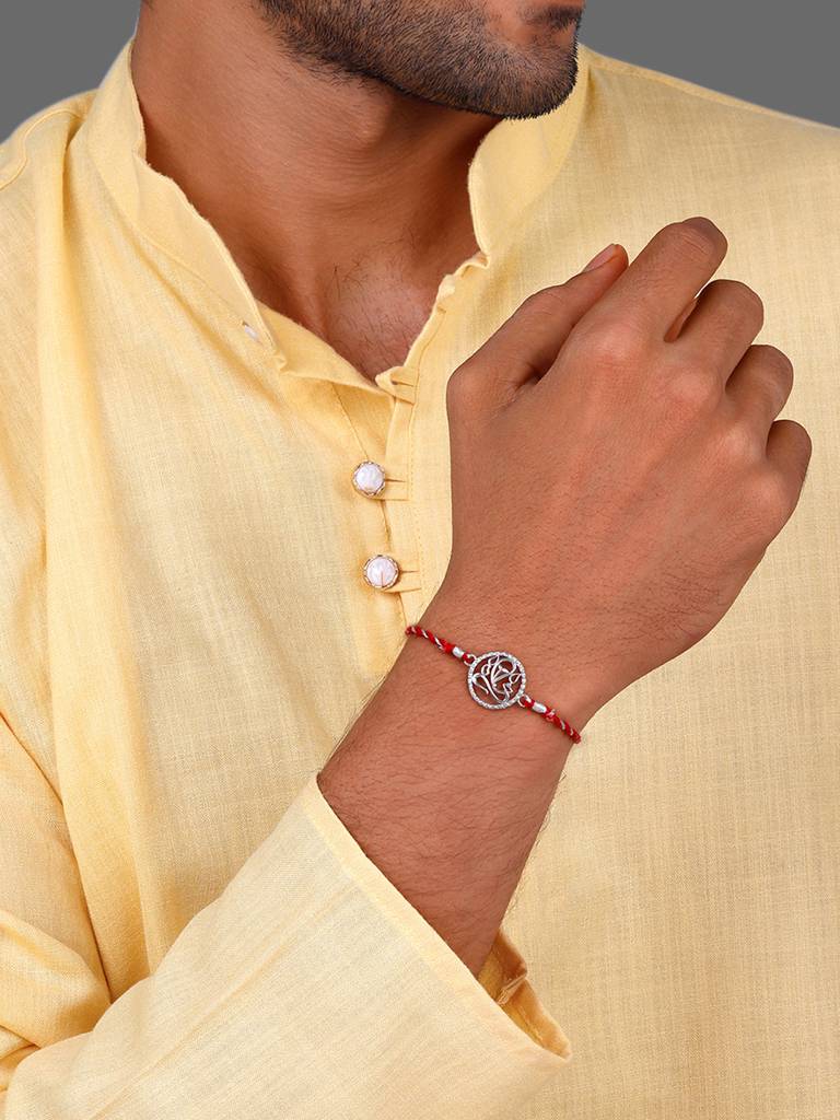 Giva Silver Vigneshwara Rakhi : RK0229