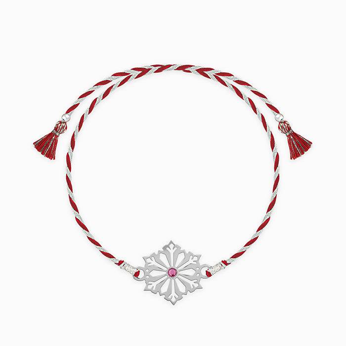 Silver Floral Rakhi : RK0241