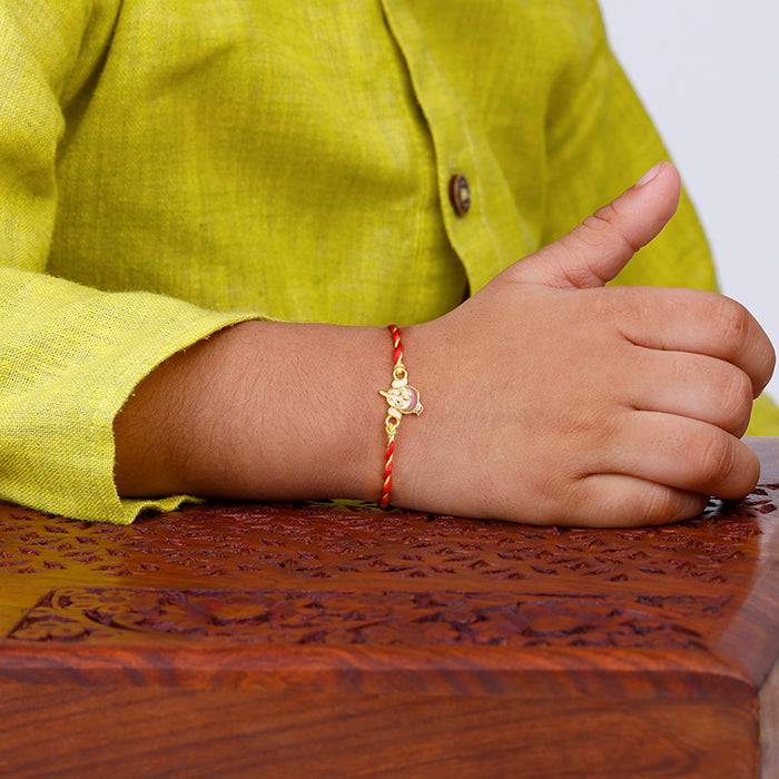Golden Bal Ganesh Rakhi For Kids : RK0255