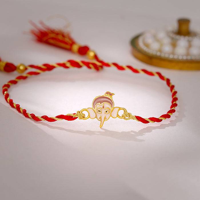 Eternz Certified Jewellery - GIVAGolden Bal Ganesh Rakhi For Kids