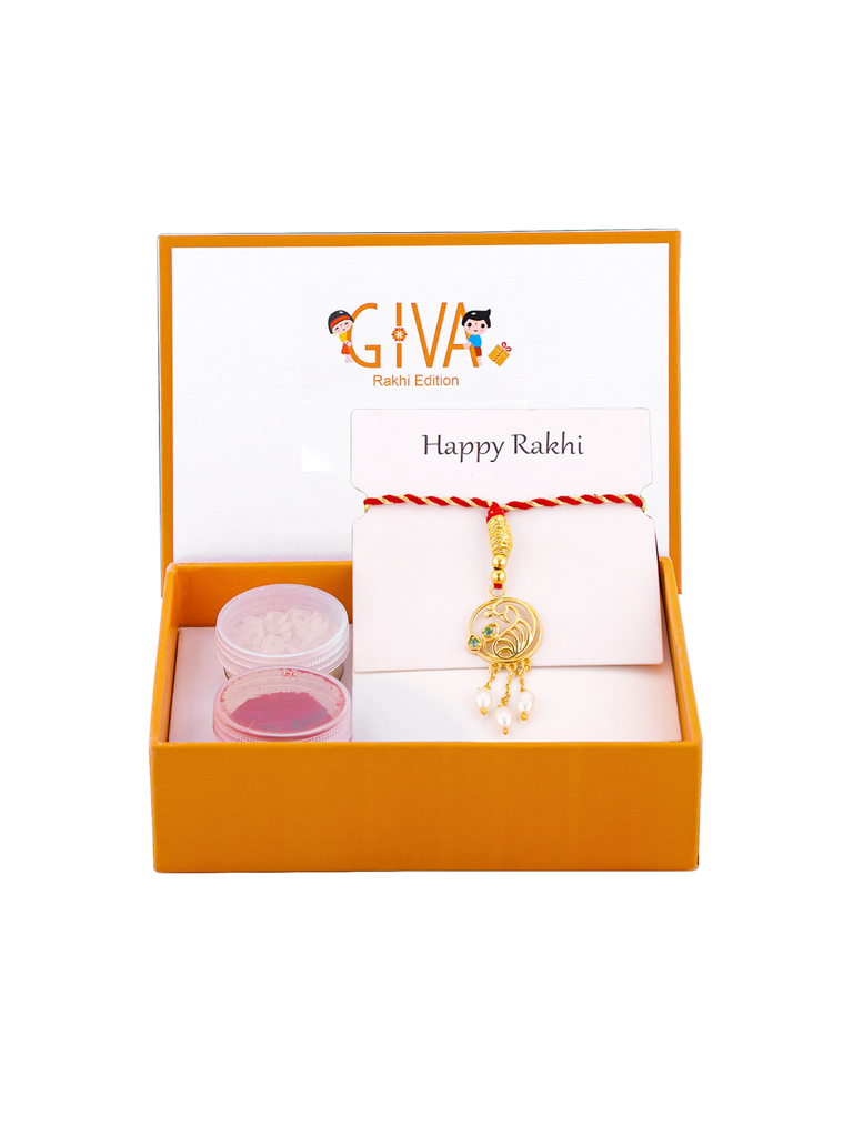 Giva Golden Pearl Peafowl Lumba
Rakhi : RK0271