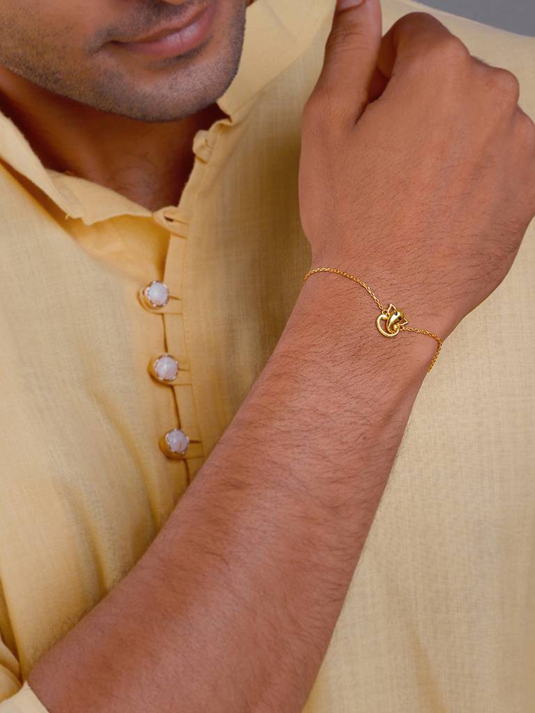 Giva Golden Lord Ganesh Rakhi : RK0293