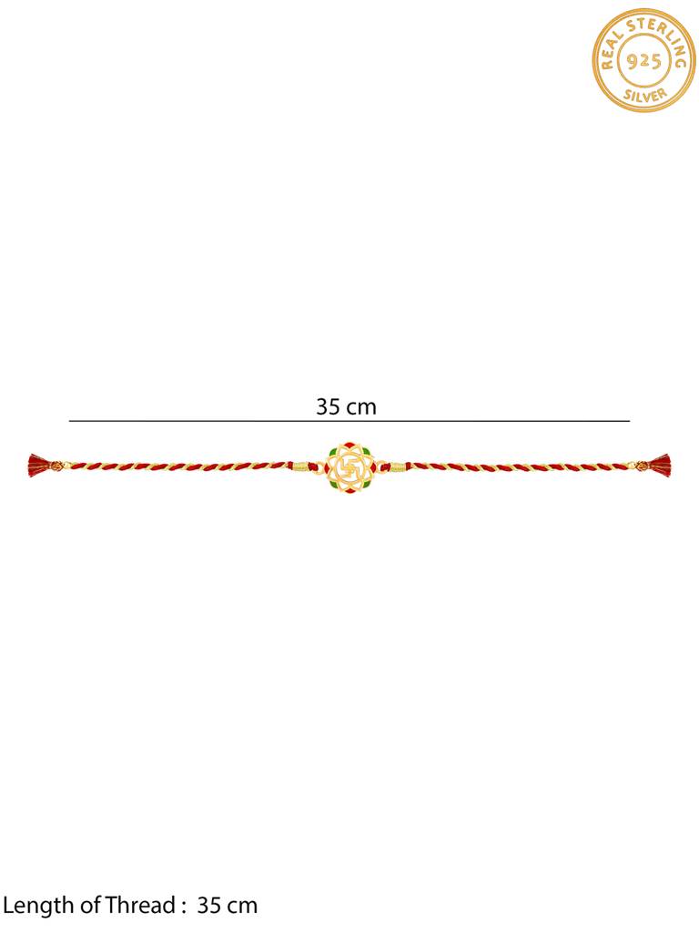 Giva Golden Classic Swastik Rakhi : RK0296