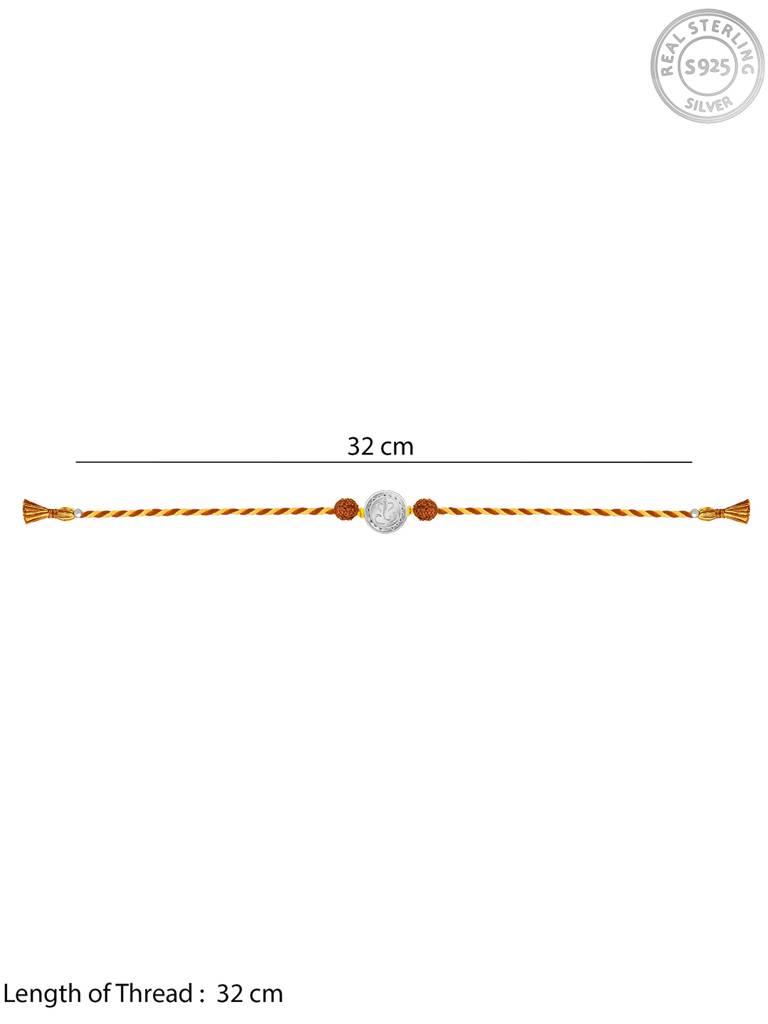 Giva Silver Vignesha Rudraksha Rakhi : RK0299