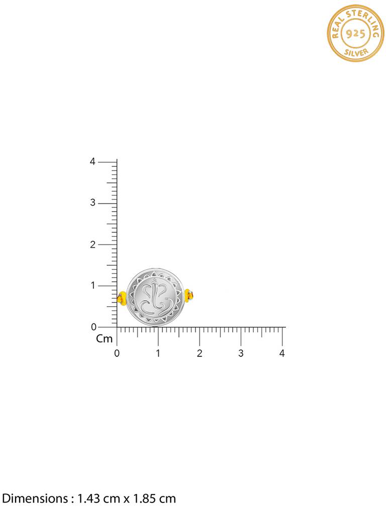 Giva Silver Vignesha Rudraksha Rakhi : RK0299