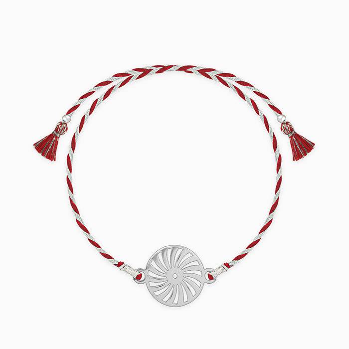 Silver Pinwheel Rakhi : RK0332