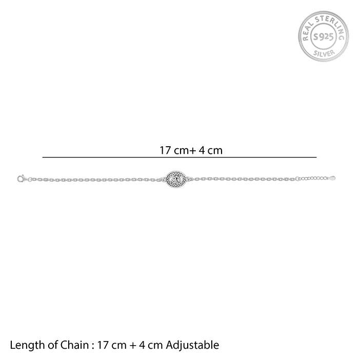 Silver Om Bracelet Rakhi : RK0350