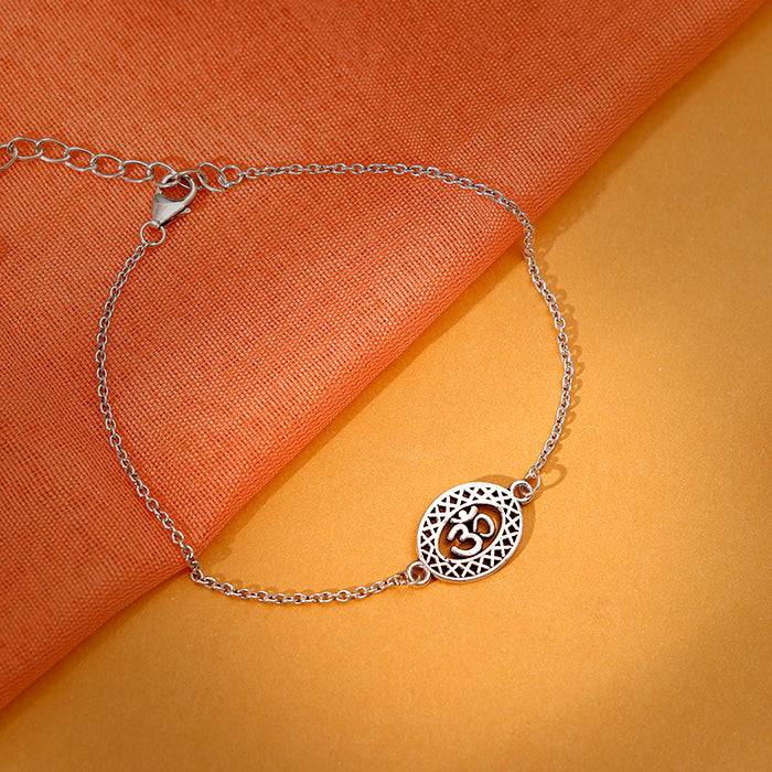 Eternz Certified Jewellery - GIVA Silver Om Bracelet Rakhi