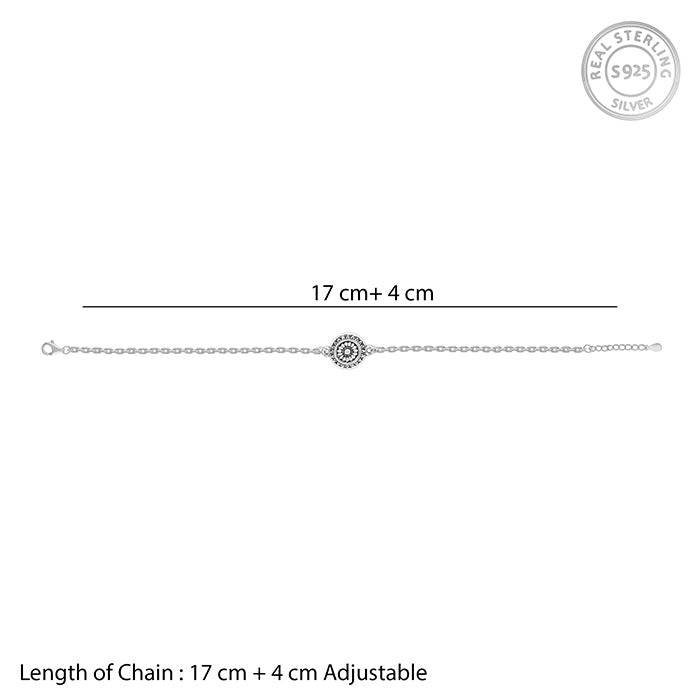 Silver Vintage Floral Bracelet Rakhi : RK0358