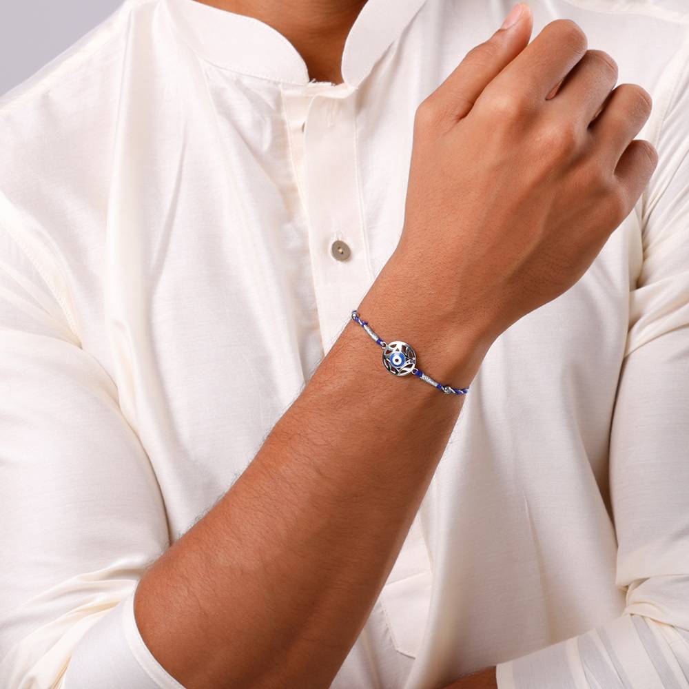 Giva 925 Silver Nazar Rakhi Combo (Set Of 3)| Raksha Bandhan Rakhi For Men | Gift For Men & Boys | With C : RK0419RK0420RK0421
