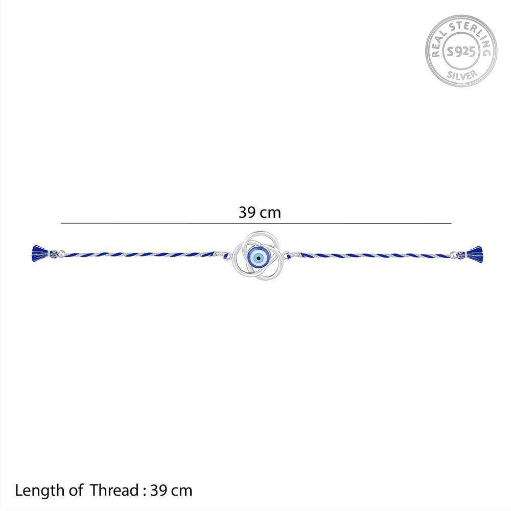 Giva 925 Silver Nazarproof Rakhi| Raksha Bandhan Rakhi For Men | Gift For Men & Boys | With Certificate Of Authentici : RK0419