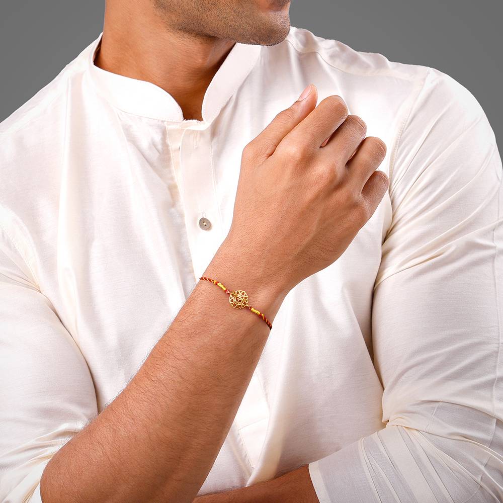 Giva 925 Silver Golden Floral Rakhi Combo (Set Of 3)| Raksha Bandhan Rakhi For Men | Gift For Men & Boys  : RK0433RK0435RK0438
