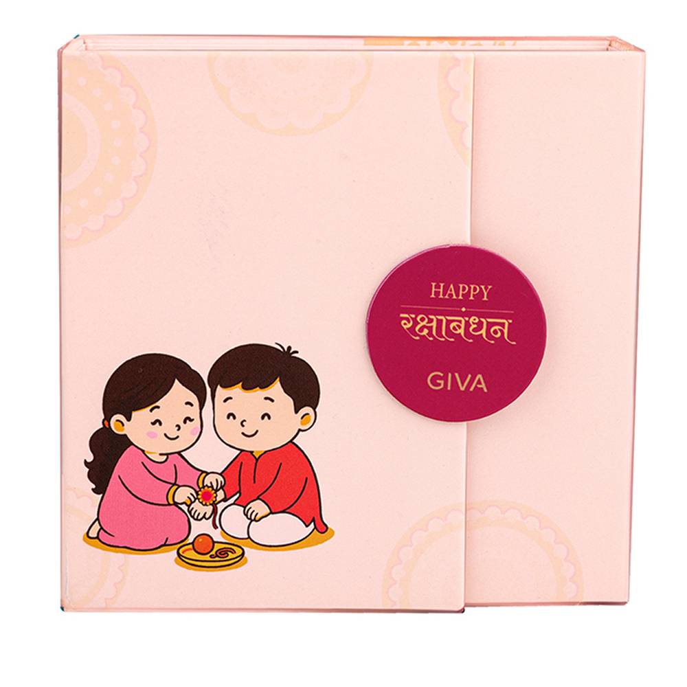 925 Silver Golden Floret Rudraksham Rakhi : RK0451