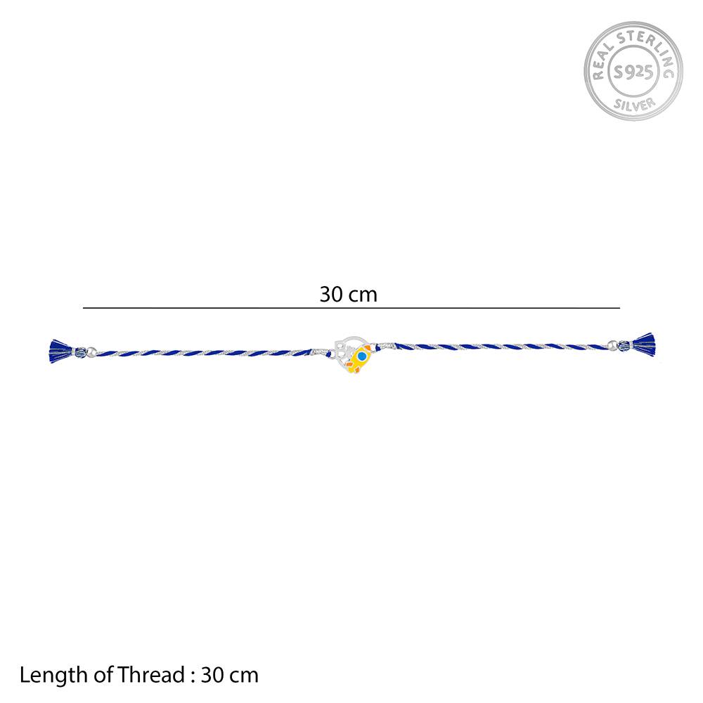Giva 925 Silver Little Bro Kids Rakhi| Raksha Bandhan Rakhi For Kids | With Certificate Of Authenticity And 925 Stamp : RK0472