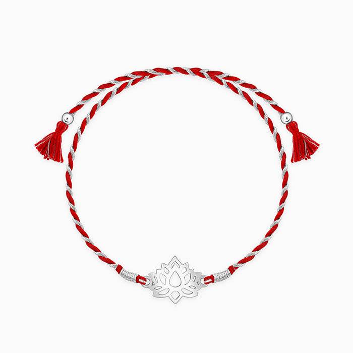 Silver Lotus Rakhi : RK048