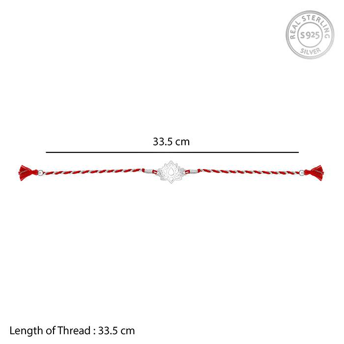 Silver Lotus Rakhi : RK048