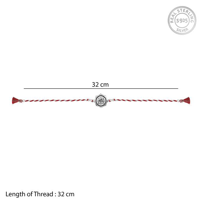 Oxidised Silver Swastika Rakhi : RK081