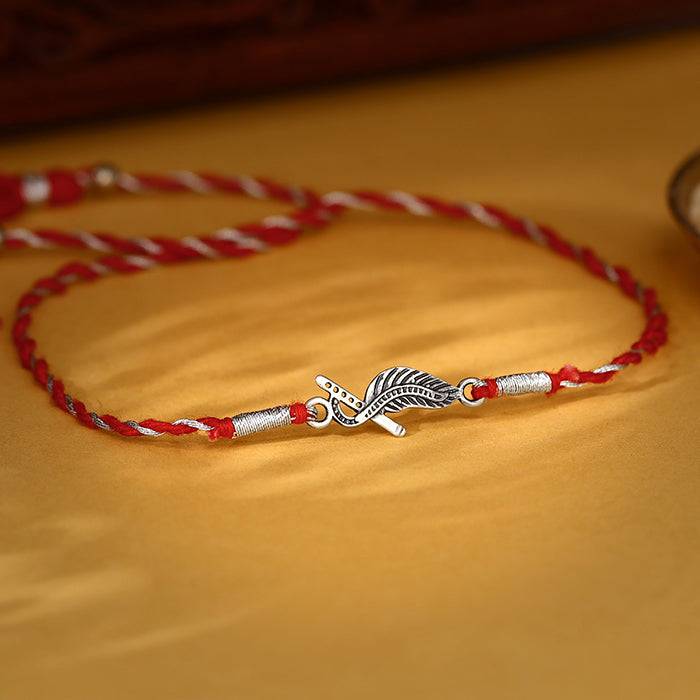 Oxidised Silver Krishna Rakhi : RK084