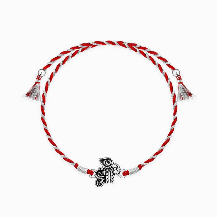 Oxidised Silver Precious Rakhi : RK085
