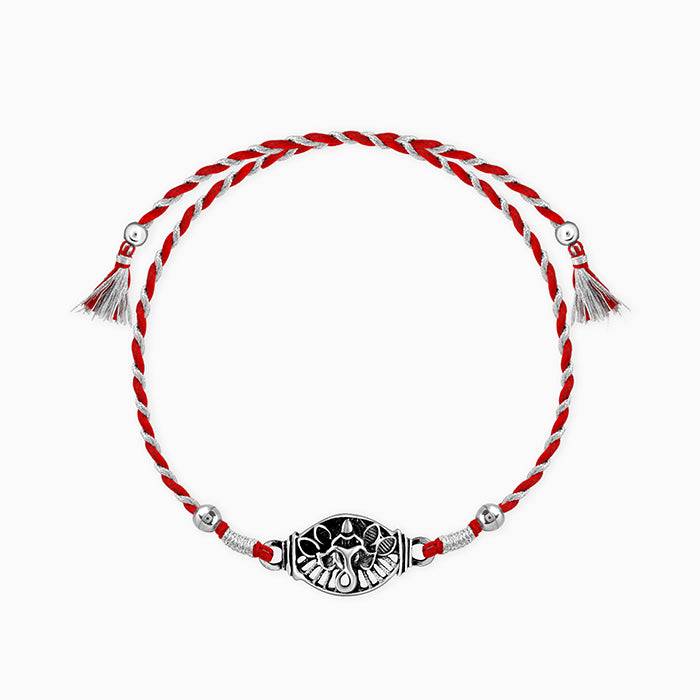 Oxidised Silver Vinayak Rakhi : RK096