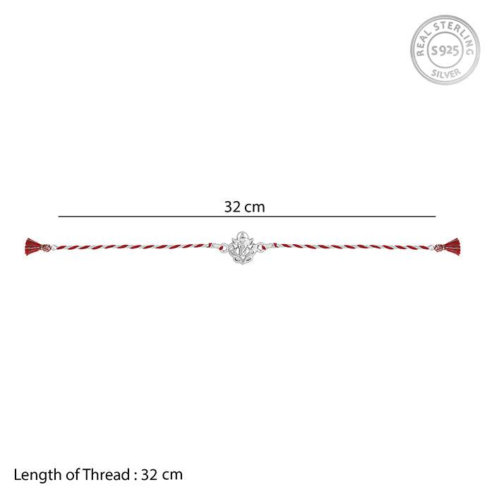 Silver Leaf Ganesha Rakhi : RK098