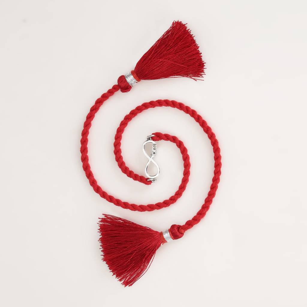 Eternal Bond Rhodium Plated 925 Sterling Silver Rakhi : RKH-10010-R-N